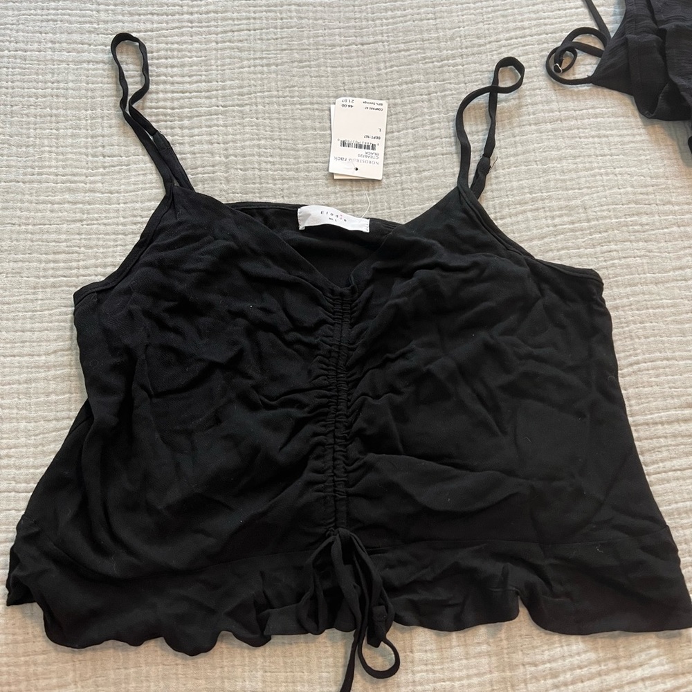 Black flowy summer top